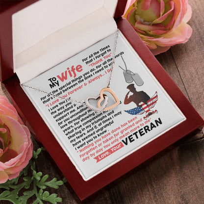 Veteran'S Wife - Interlocking Heart Necklace Interlocking Hearts Necklace