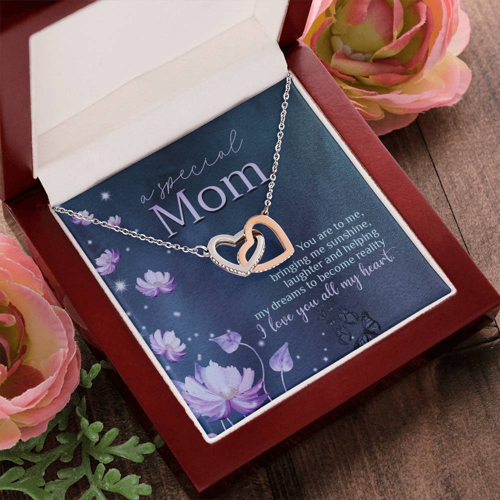 Special Mom Necklace Gift Interlocking Hearts Necklace