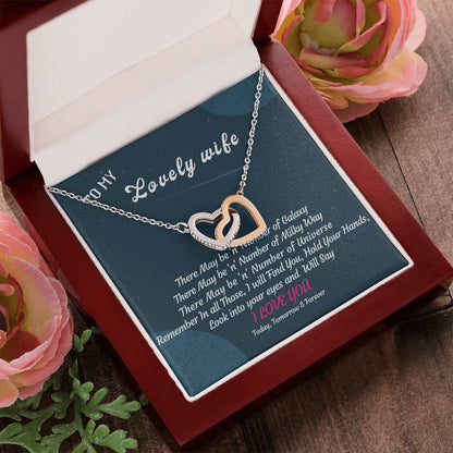 Love Of Galaxy Interlocking Hearts Necklace
