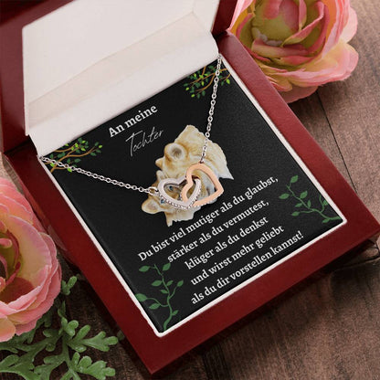 Lion Strenght Tochter Interlocking Hearts Necklace