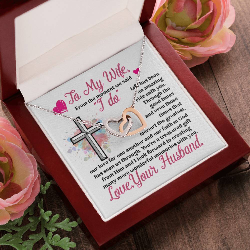 Gift For Wife - Interlocking Heart Necklace Interlocking Hearts Necklace