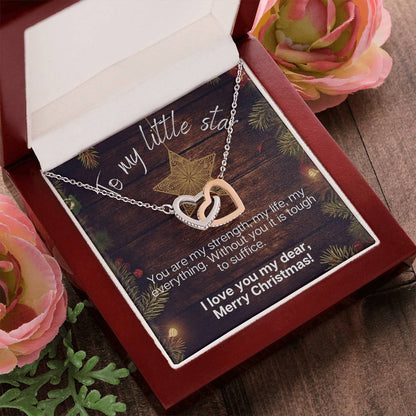 To My Little Star ? - Perfect Christmas Gift ???? Interlocking Hearts Necklace