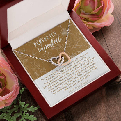 Perfectly Imperfect Hearts Necklace Interlocking Hearts Necklace