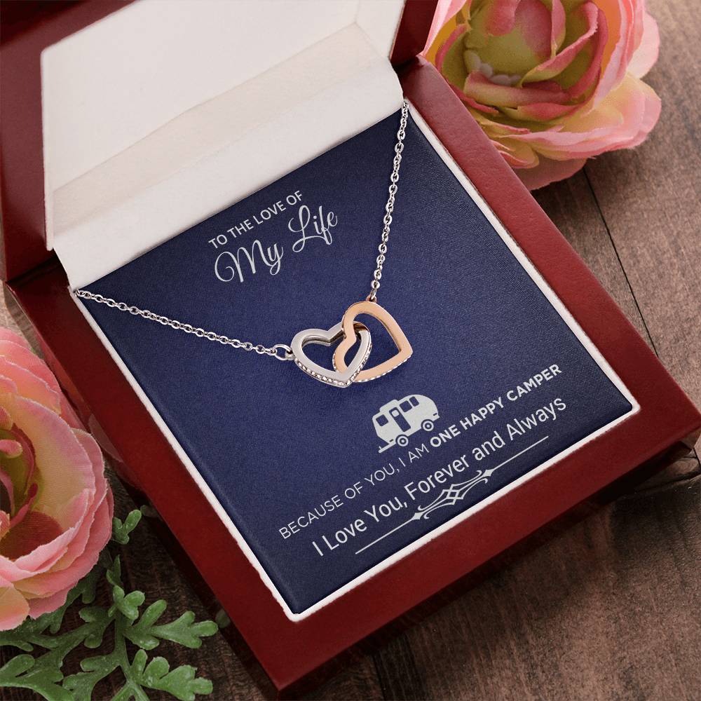 To The Love Of My Life Necklace Gift Present Soulmate Necklace Gift For My Wife Birthday Gift For My Girlfriend Thank You Love Interlocking Hearts Necklace