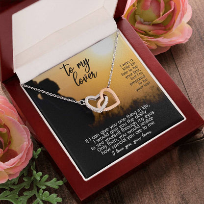 Unique Lover'S Gift - Two Hearts Necklace Interlocking Hearts Necklace