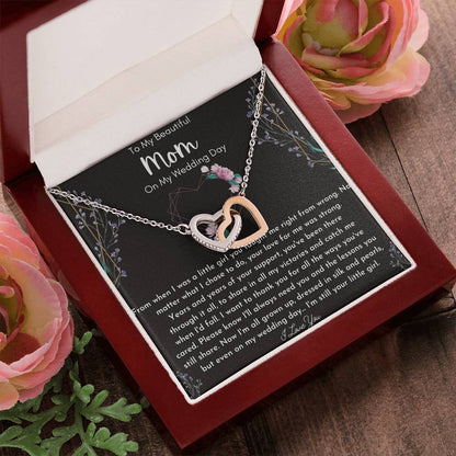 Mother Of The Bride Gift From Daughter Mother Of The Bride Necklace From Bride Eternity Necklace Mom Of Bride Gift To Mom From Bride Interlocking Hearts Necklace