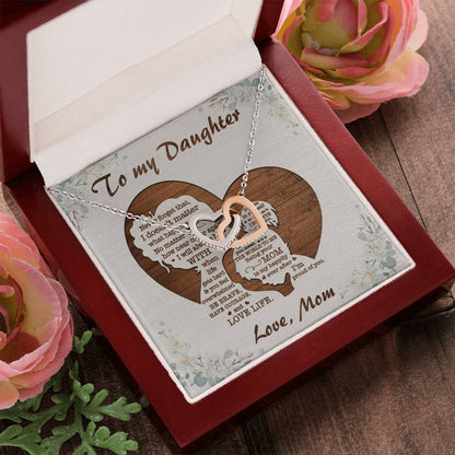 I'M Proud Of You - Best Gift For Daughter Interlocking Hearts Necklace