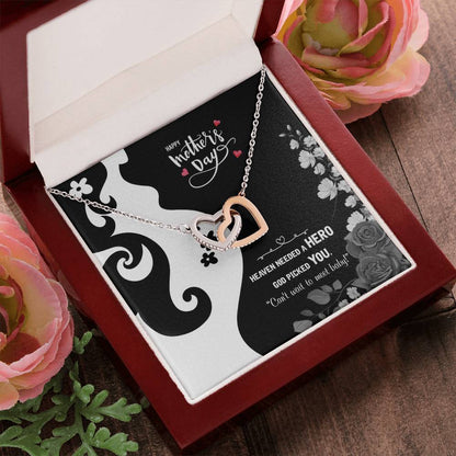 To My Pregnant Wife Interlocking Hearts Necklace