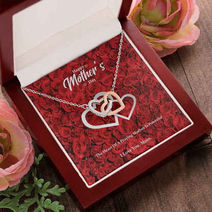 Heart Of A Praying Mother Interlocking Hearts Necklace