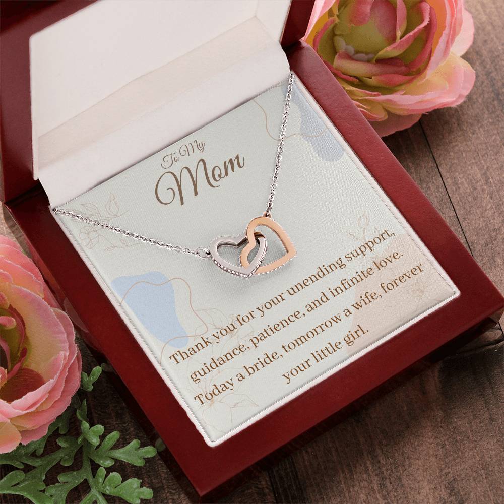 Thank You For Your Unending Support Interlocking Hearts Necklace