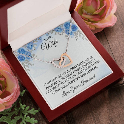 To My Wife Interlocking Hearts Necklace
