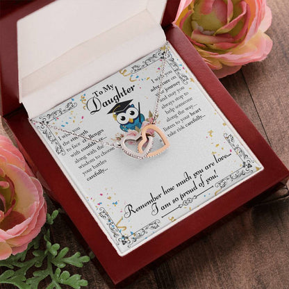 To My Daughter Necklace From Mum To Daughter Necklace For Daughter Birthday Birthday Necklace Birthday Gifts Gift For Daughter Interlocking Hearts Necklace