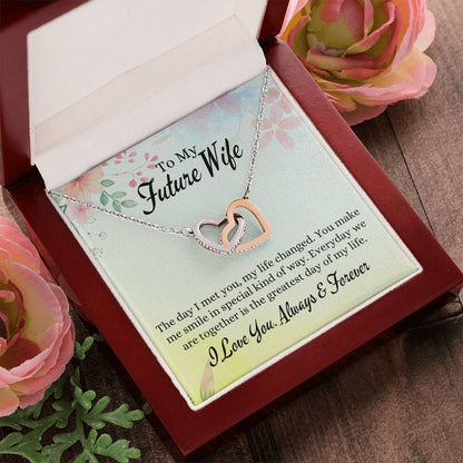 Best Gift For Future Wife Interlocking Hearts Necklace