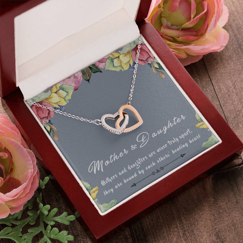 Mother Daughter Heart Interlocking Hearts Necklace