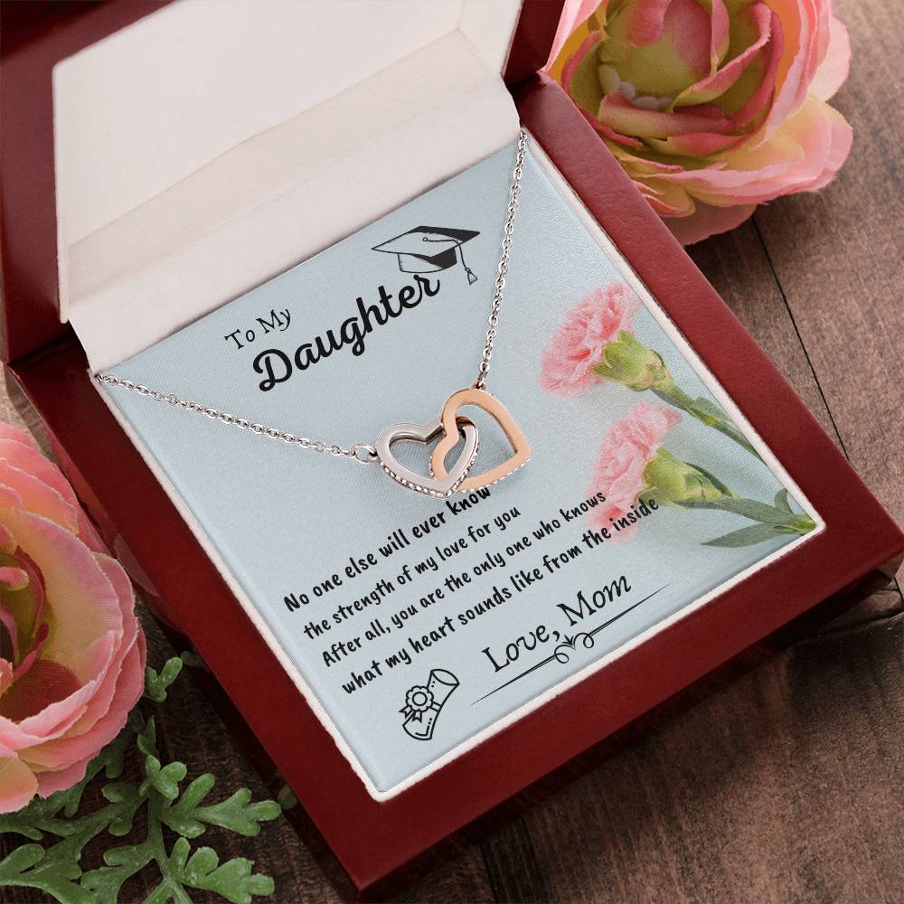 Interlocking Hearts Graduation Gift For Daughter By Mom Interlocking Hearts Necklace