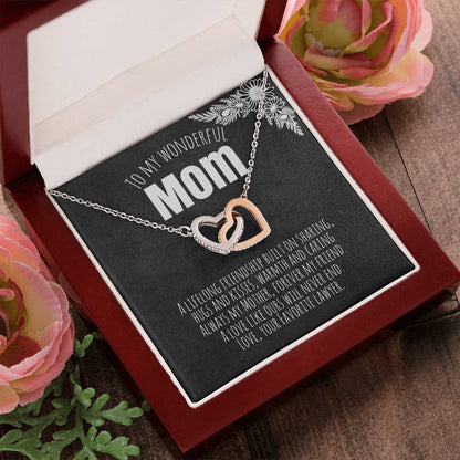 To My Wonderful Mom - Love Your Favorite Lawyer Interlocking Hearts Necklace