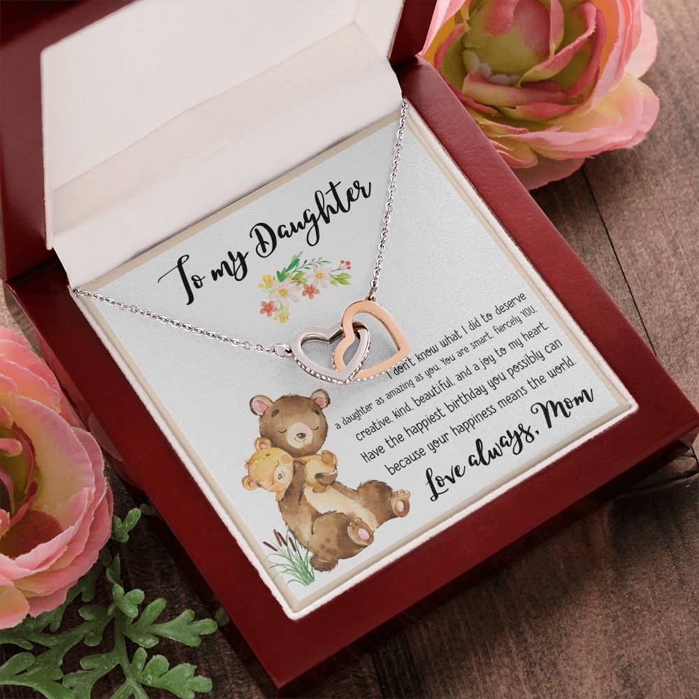 Joy To My Heart - Best Gift For Daughter Interlocking Hearts Necklace