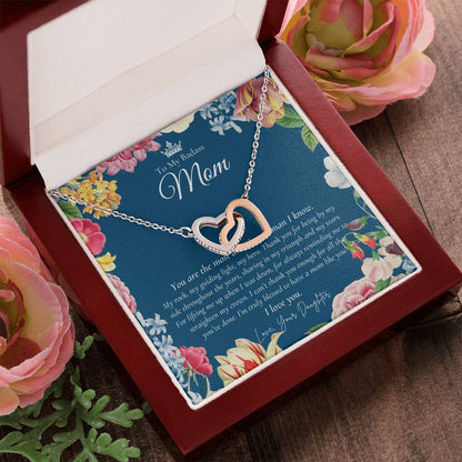Daughter Gift To My Daughter Necklace From Mom To My Daughter Necklace Gift For Daughter From Mom Daughter’S Birthday Gift Interlocking Hearts Necklace