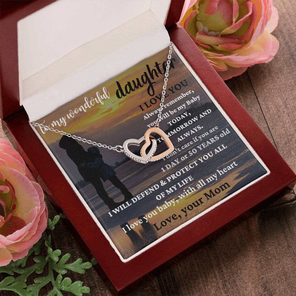 My Baby Love Necklace Interlocking Hearts Necklace