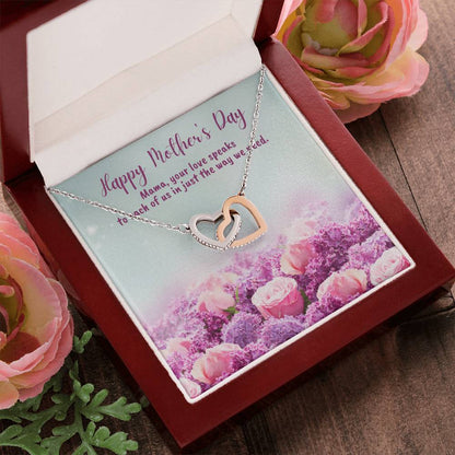 Mother'S Day Two Hearts Sp009 Interlocking Hearts Necklace