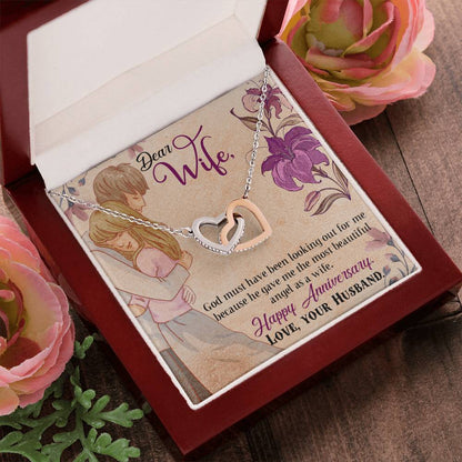 Dear Wife Interlocking Hearts Necklace