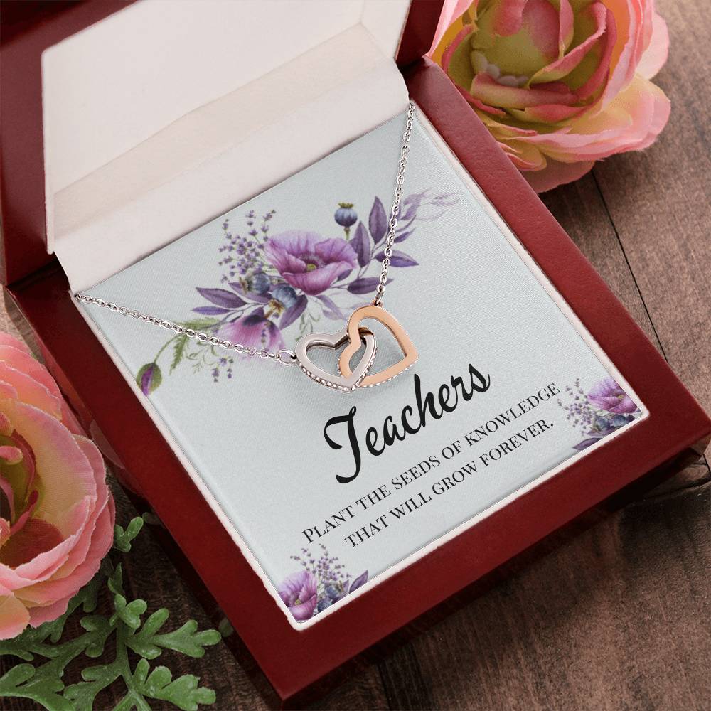 Best Gifts Forteachers From Students Interlocking Hearts Necklace