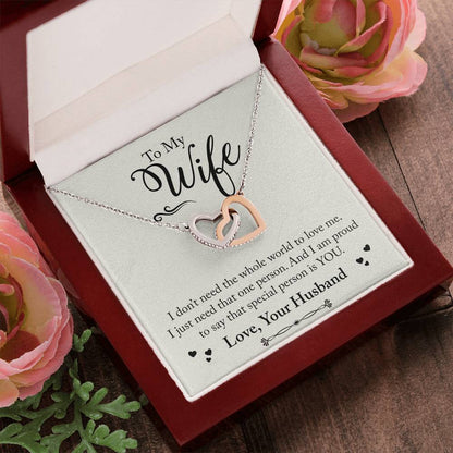 Interlocking Hearts Necklace Anniversary Gift For Wife Gift For Her From Husband Gift For Her Mothers Day Gift Valentines Day Gift Gifts For Wife Christmas Gift