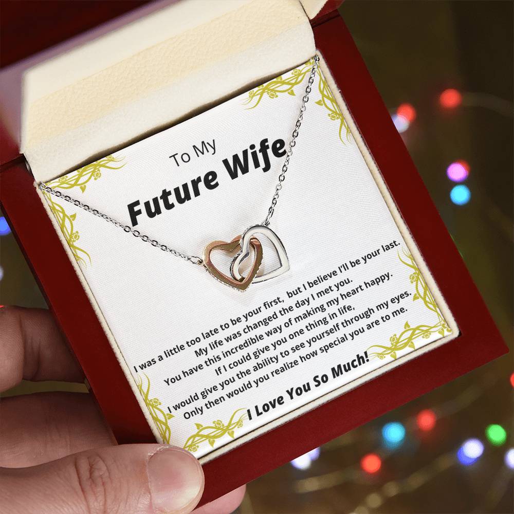 A Gift For My Future Wife Interlocking Hearts Necklace