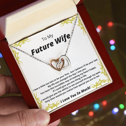 A Gift For My Future Wife Interlocking Hearts Necklace
