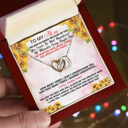 I Believe In Magic Interlocking Hearts Necklace