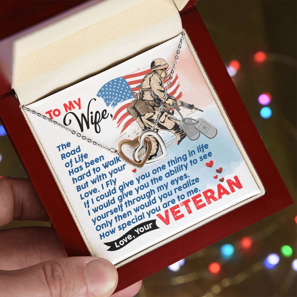 Veteran'S Wife - Interlocking Heart Necklace Interlocking Hearts Necklace