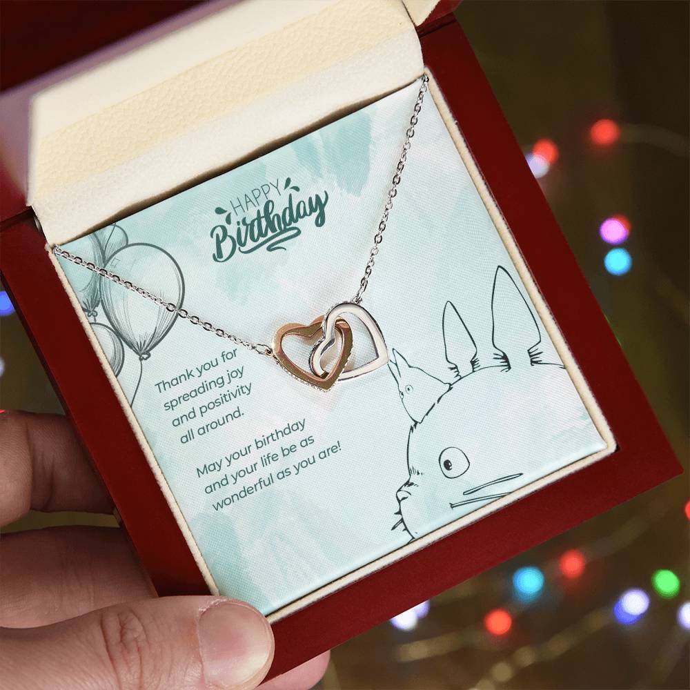 Joy And Positivity! Interlocking Hearts Necklace