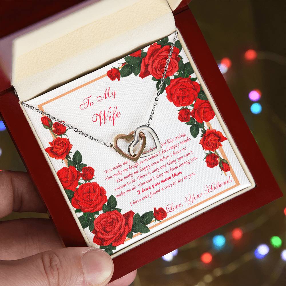 To My Wife - Interlocking Heart Interlocking Hearts Necklace