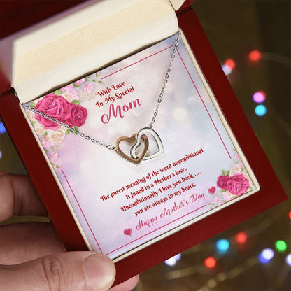 Mother'S Day Hearts Necklace Interlocking Hearts Necklace