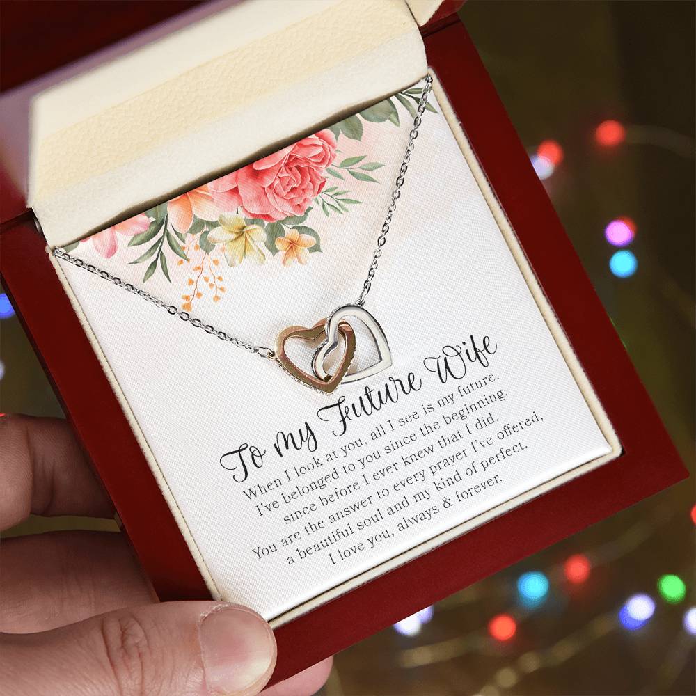 Interlocking Hearts - To Future Wife Interlocking Hearts Necklace