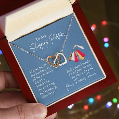Shopping Partner Necklace Interlocking Hearts Necklace