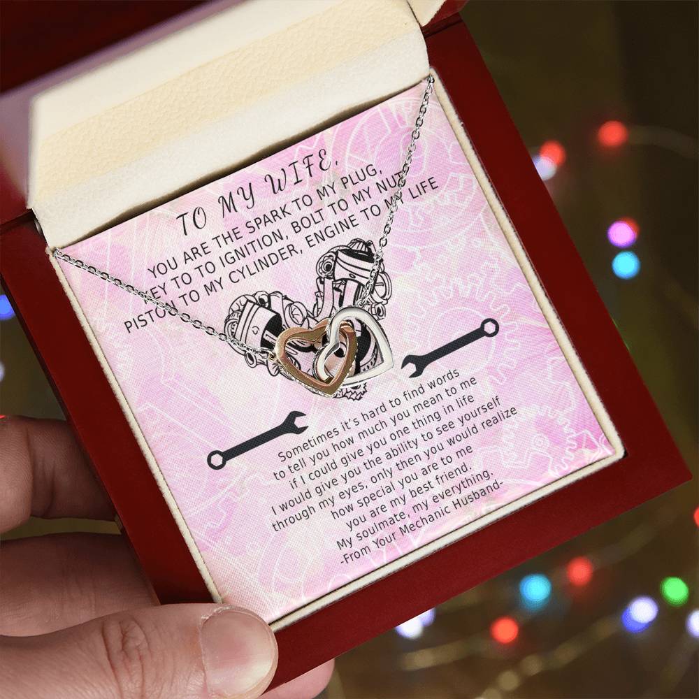 Key To Ignition Hearts Interlocking Hearts Necklace