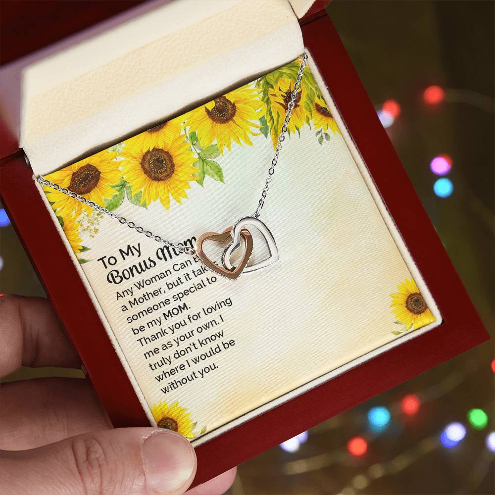 Necklace Gift For Mom To My Mom Necklace Gift Love Knot Necklace For Mom Custom Mom Birthday Necklace Gift My Mom Jewelry Massage Box Interlocking Hearts Necklace