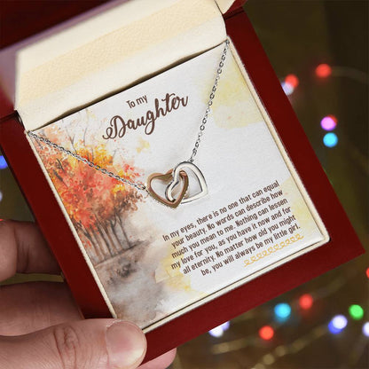 Interlocked Hearts Necklace - For Daughter Interlocking Hearts Necklace