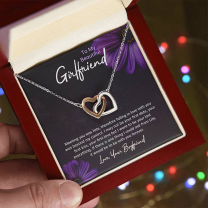 Interlocking Hearts - Romantic Girlfriend Necklace Gift Interlocking Hearts Necklace