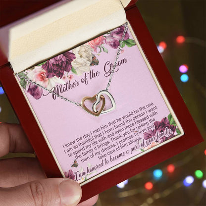 Mother Of The Groom Gift From Bride Mother Of The Groom Interlocking Heart Necklacepersonalized Gift For Mother Of The Groom Wedding Gift Interlocking Hearts Necklace