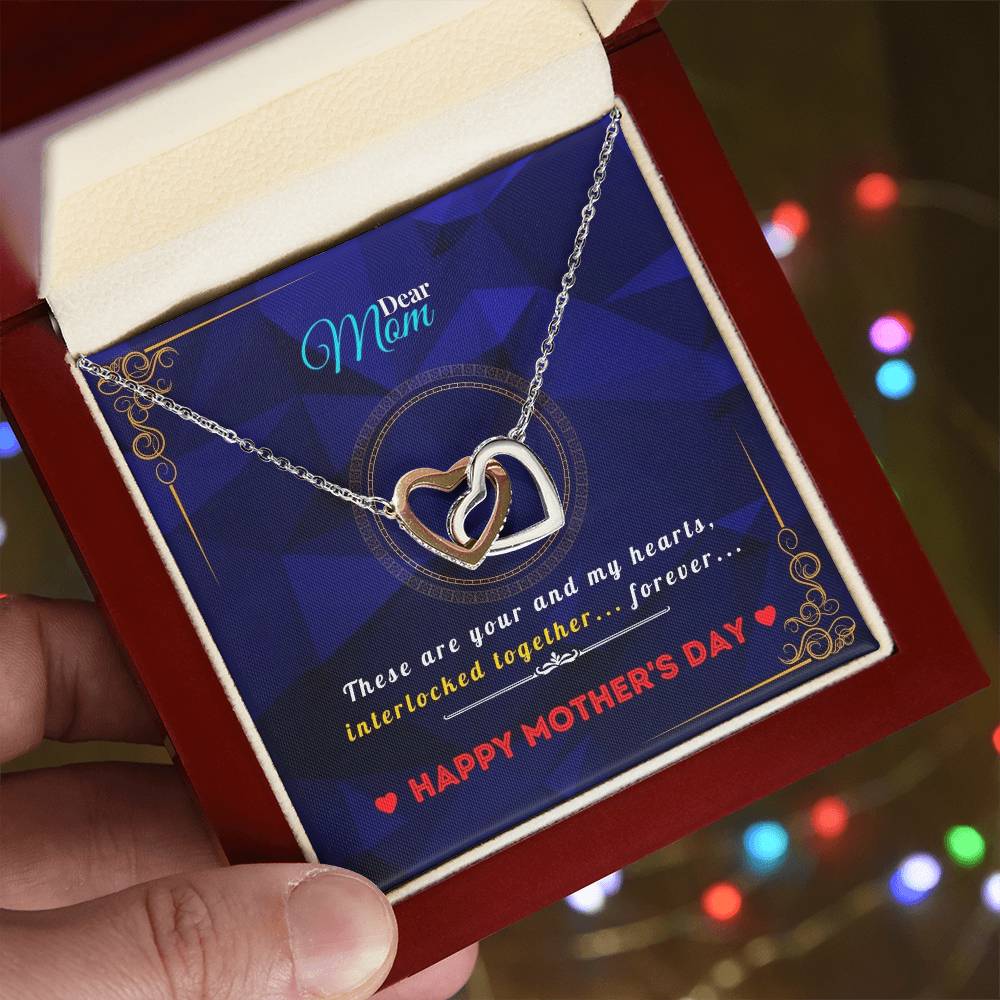 Interlocked Heart Necklace For Mothers Interlocking Hearts Necklace