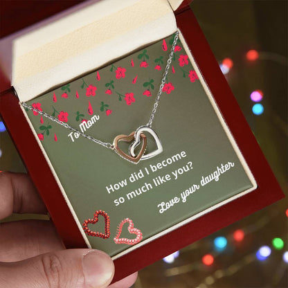 So Much Like You Two Hearts Necklace Interlocking Hearts Necklace