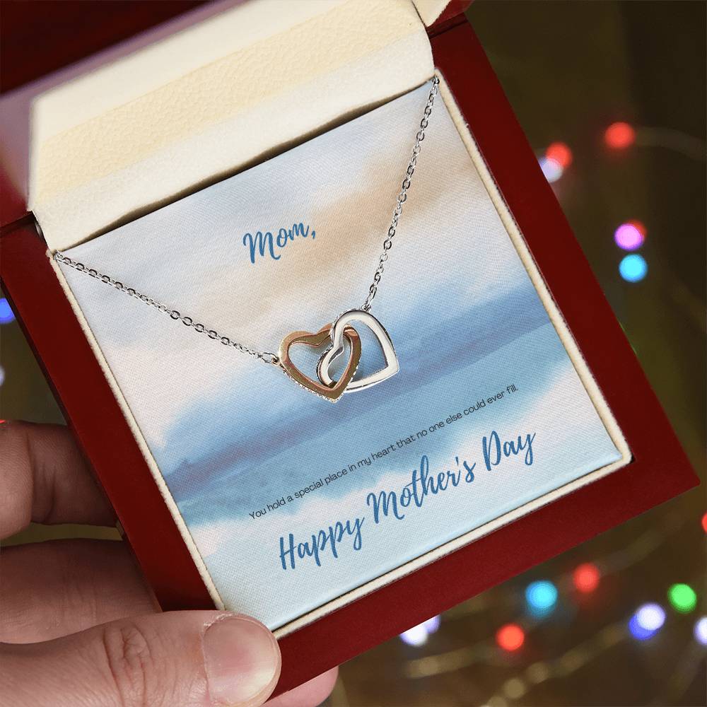 You Hold A Special Place - Mother'S Day Two Hearts Necklace Interlocking Hearts Necklace