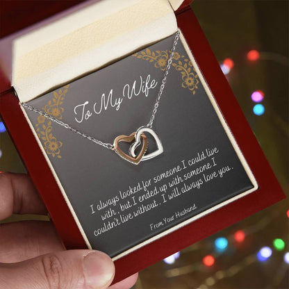 Can'T Live Without You Interlocking Hearts Necklace