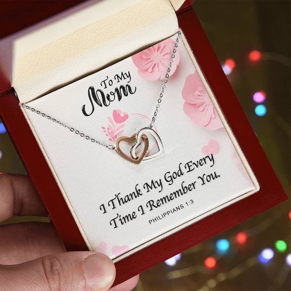Mom Necklace Mother Necklace Mom Gift Mother'S Day Gift Mother'S Day Necklace Mother Daughter Gift Interlocking Hearts Necklace