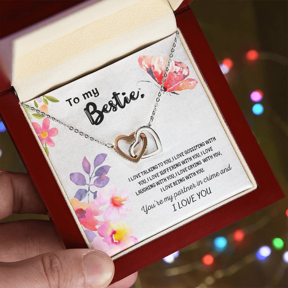 Super Friendship Dual Hearts Gift For Your Bestie Interlocking Hearts Necklace