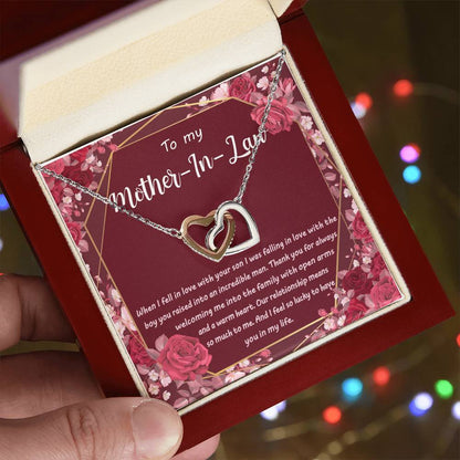 Forever Love - To My Mother-In-Law Necklace Interlocking Hearts Necklace