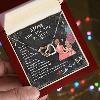 Mom You Are The Schitt! You Are The Most Amazing Mom Mothers Day Gift Neckles Interlocking Hearts Necklace