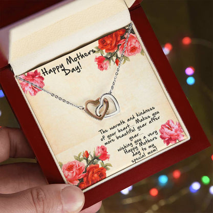 Mothers Day Heart Necklace Interlocking Hearts Necklace